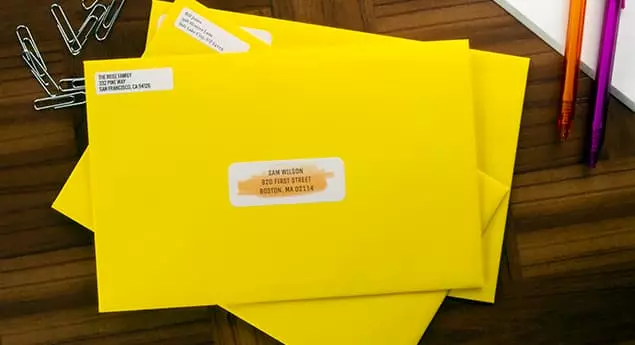 Printed Return Address Labels